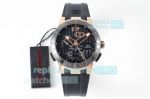 Swiss Replica Ulysse Nardin El Toro GMT Perpetual Calendar Watch Black Dial Rose Gold Case